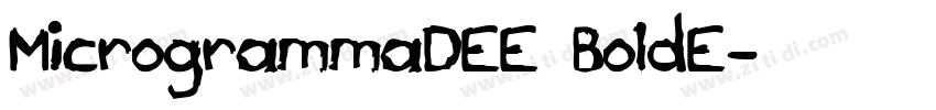 MicrogrammaDEE BoldE字体转换